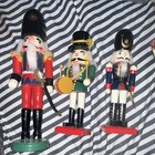 Wooden Nutcracker Soldier Figurines Set of 3, Multicolor Christmas Holiday Decor — photo 1