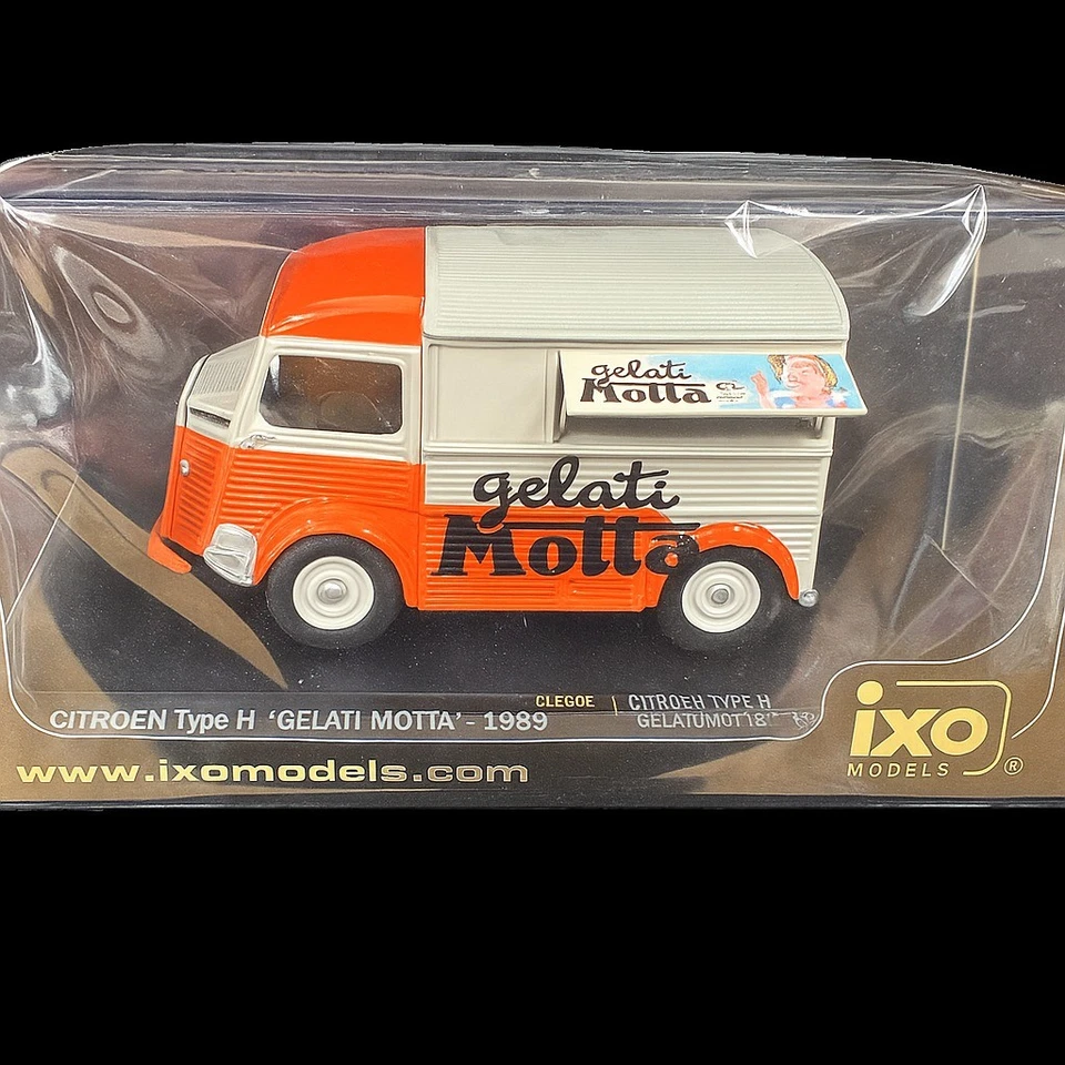 Caminhão de sorvete IXO MODELS 1/43 Citroen Type H Gelati Motta 1969 modelo fundido  - Imagem 2 de 2