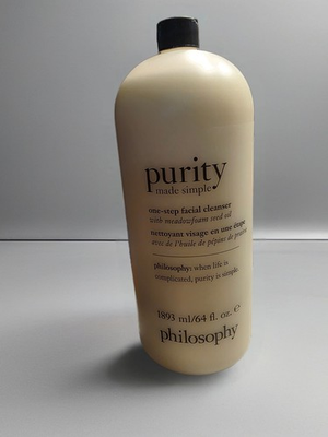 #ad PHILOSOPHY PURITY MADE SIMPLE ONE STEP FACIAL CLEANSER JUMBO 64 OZ.W Pump $65.99