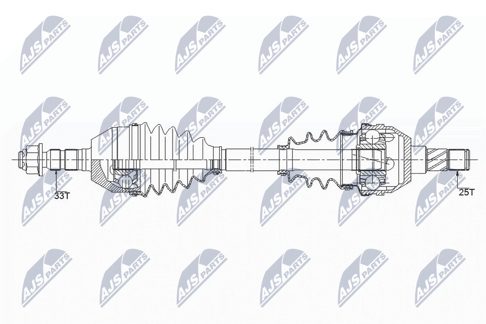 N.T.Y. NPW-PL-091.NTY Drive Shaft for OPEL,VAUXHALL