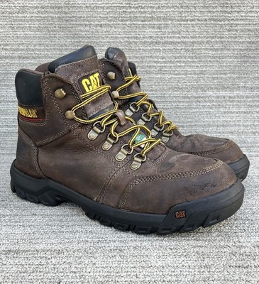 Caterpillar 6'' Outline Work Boots Composite Toe Oil & Slip Resistant Men 10 US