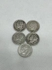 Roosevelt/Mercury Dimes Lot of 5 Various Years and Mints 90% Silver