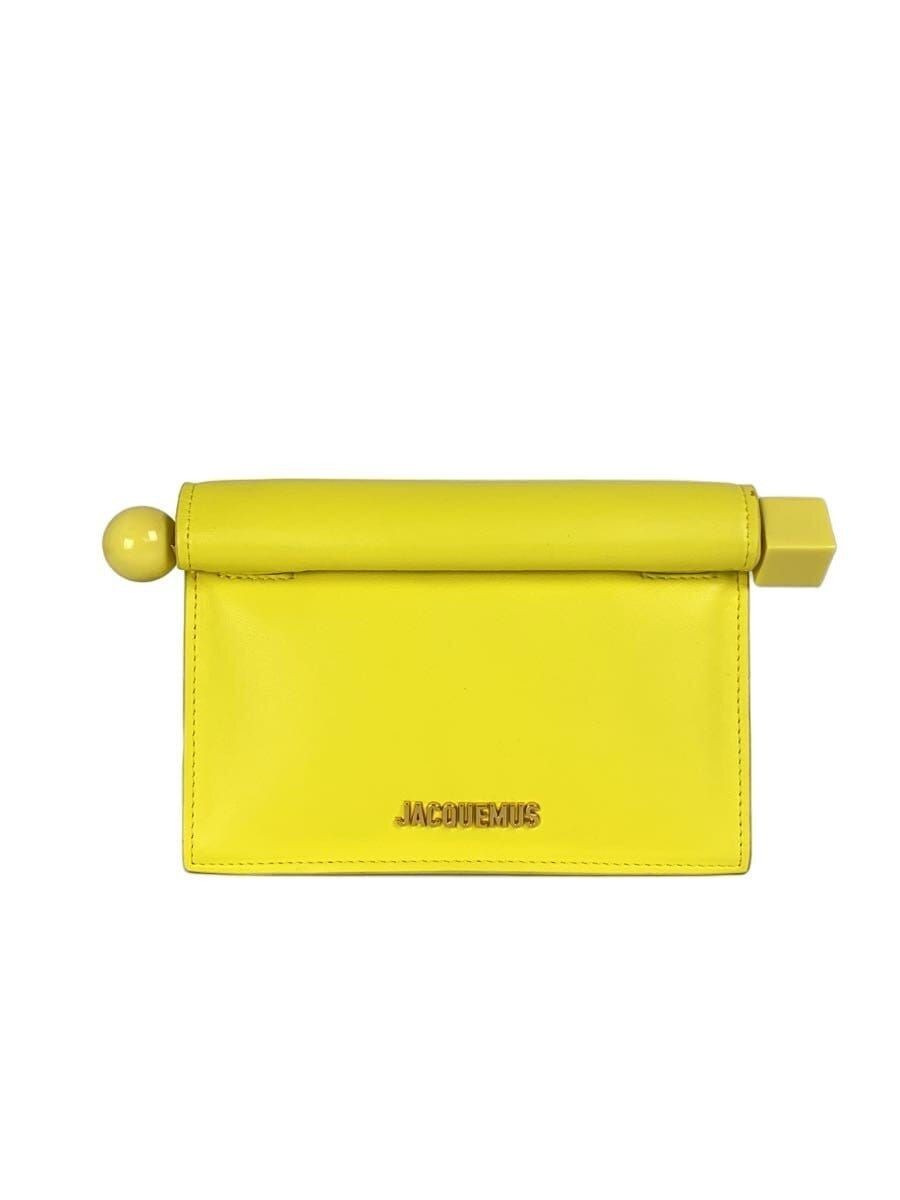 JACQUEMUS Other La Petite Pochette Rond C Bag Leather Yellow Plain Used