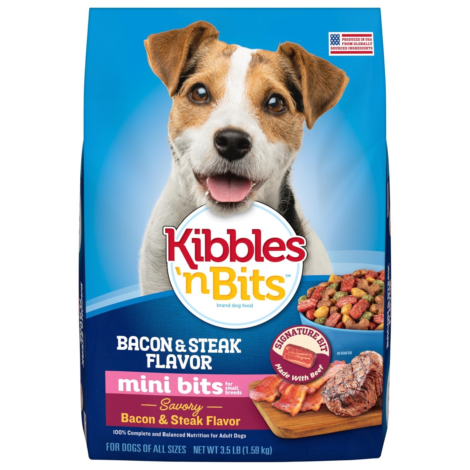 Kibbles &lsquo;n Bits Mini Small Breed Dry Dog Food, 3.5 Pound (