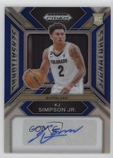 2024 Prizm Draft Picks Sensational Signatures Blue /149 KJ Simpson Jr Auto 1a39