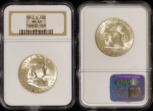 1953-S NGC MS65 Franklin Half Dollar