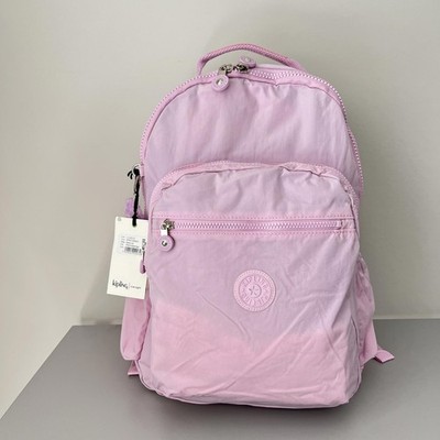Kipling Seoul Up 17'' Laptop Extra Large Backpack in Pink Purple Age NWT