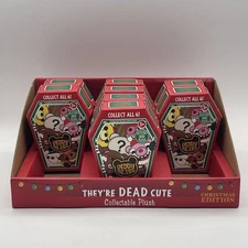 deddy bears christmas edition blind box store display with 8 mystery mini plush