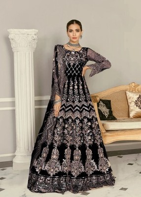 Akbar Aslam Black Long Dress - New Without Tags