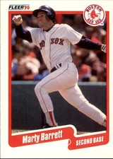 1990 Fleer #266 Marty Barrett