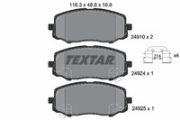 Textar Bremsbelagsatz, Scheibenbremse 2491001 FüR Hyundai