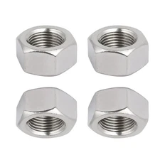 4 Pack M18x1.5mm(DxL) Hex Nuts 304 Stainless Steel Hexagonal Nuts Silver Tone