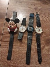4 Vintage Walt Disney MICKEY MOUSE Watches Watch 1 Still Working Not Tested