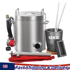 12KG Propane Melting Furnace Kit Foundry 2700 F Smelting for Metal Scrap Recycle