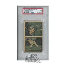 Warren Spahn, Yogi Berra 1951 Berk Ross Doubles Oversized Baseball Card PSA 7 NM