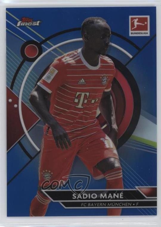 2022-23 Topps Finest Bundesliga Blue Refractor 63/150 Sadio Mane Mané #118 0u19