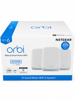 Netgear Orbi RBK763-100NAR AX5400 Mesh 1 Router + 2 Satellites Certified