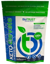 BioTrust Keto Elevate MCT Oil Powder Unflavored 6.35 oz Exp2026