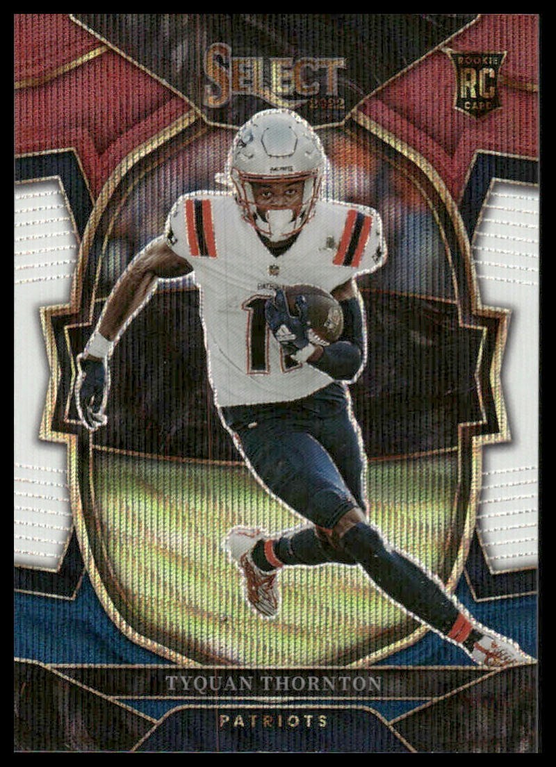 Tyquan Thornton Rookie /249 2022 Panini Select #93 Tri-Color Prizm Patriots