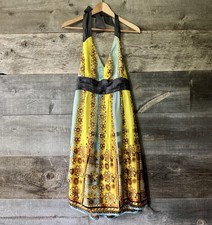 Anthropologie Moulinette Soeurs Electric Age Silk Halter Dress 4 Floral As Seen