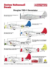 Techmod DOUGLAS TBD-1 DEVASTATOR Decals 1/48 w/Paint Masks 48 810
