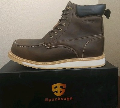 Epochsaga Size 13 Mens Steel Toe Slip Resistant Work Boots- BRAND NEW