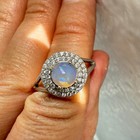 925 Sterling Silver Ring 5mm Natural Opal Gemstone Zircon Handmade Women Gift — photo 7