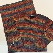 COLETTE MORDO for SADIMARA - VTG /90s/Y2K Wool Blend Rainbow Stripe Maxi Dress
