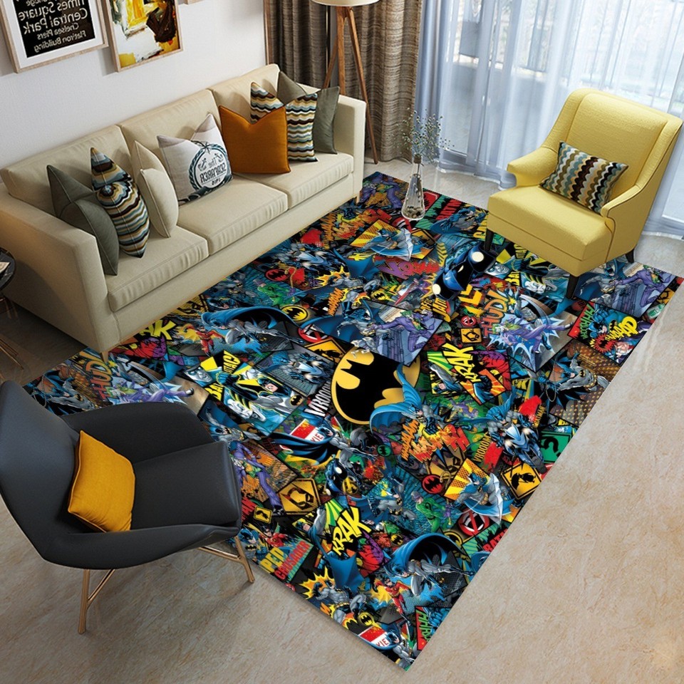 New! DC Comics Batman Print Foldable Rectangular Floor Mat Rugs Anti ...