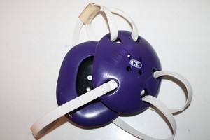 Cliff Keen E58 Signature Wrestling Headgear, Adult, Purple with White Straps