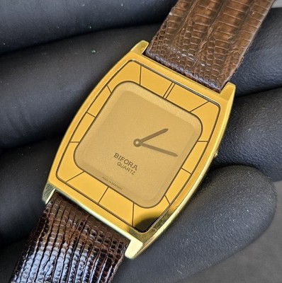 Vintage Rare Bifora Extra Slim B18 Quartz Watch Ultra Thin Flat-Line Germany