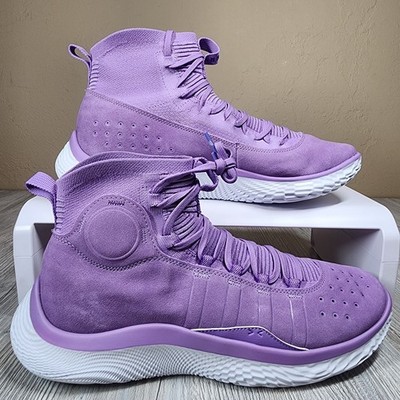 Under Armour Curry 4 Flotro Vivid Lilac Purple Mens Size 14 New