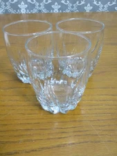 Set of 3 Clear Anchor Hocking Starfire Lowball Glasses 12oz - 4"
