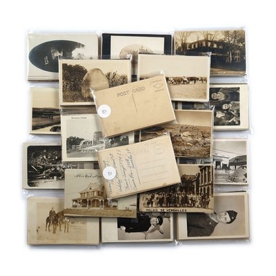 20 Unposted Real Photo Postcards Lot - Vintage & Antique RPPC Collection - Mixed