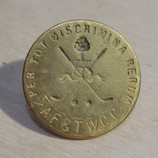 1792-1815 Antique Button, "Per Tot Discrimina Rerum, AF & TWGC", 153