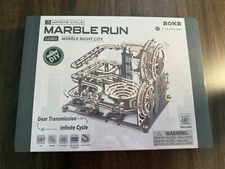 ROKR 3D Wooden Puzzle Marble Night City Track Coaster DIY Building Kits