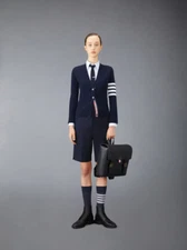 Thom Browne Womens Twill Classic Backstrap Bermuda Shorts Sz 38 (US 2) NWT