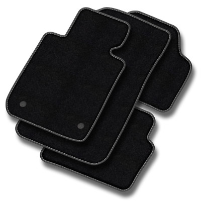 SZ18-1 Satz Autoteppiche Velour Premium Leder Weiß für Suzuki Splash 2008-2014 a