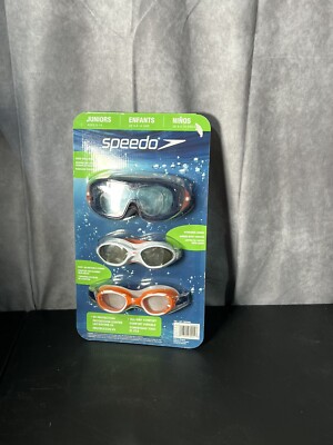 Speedo Kids Juniors Wide View Mask UV Protection Adjustable Set of Three