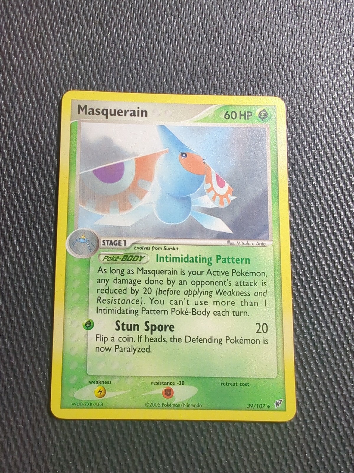 Pokémon TCG Masquerain EX Deoxys 39/107 Regular Uncommon NM