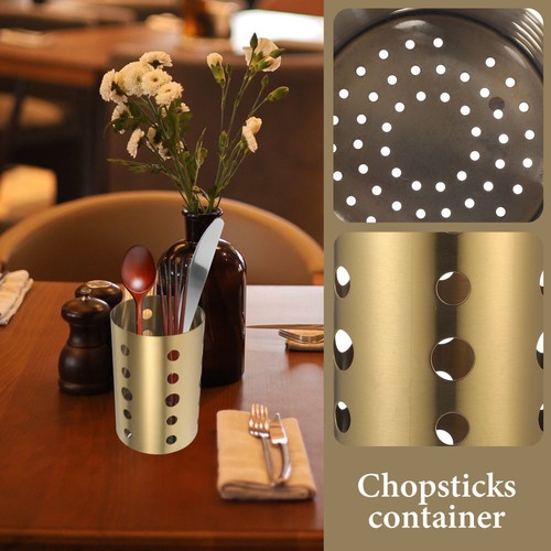2pcs Kitchen Utensil Holder Chopstick Container Stainless Steel Cutlery Rack - Picture 15 of 20