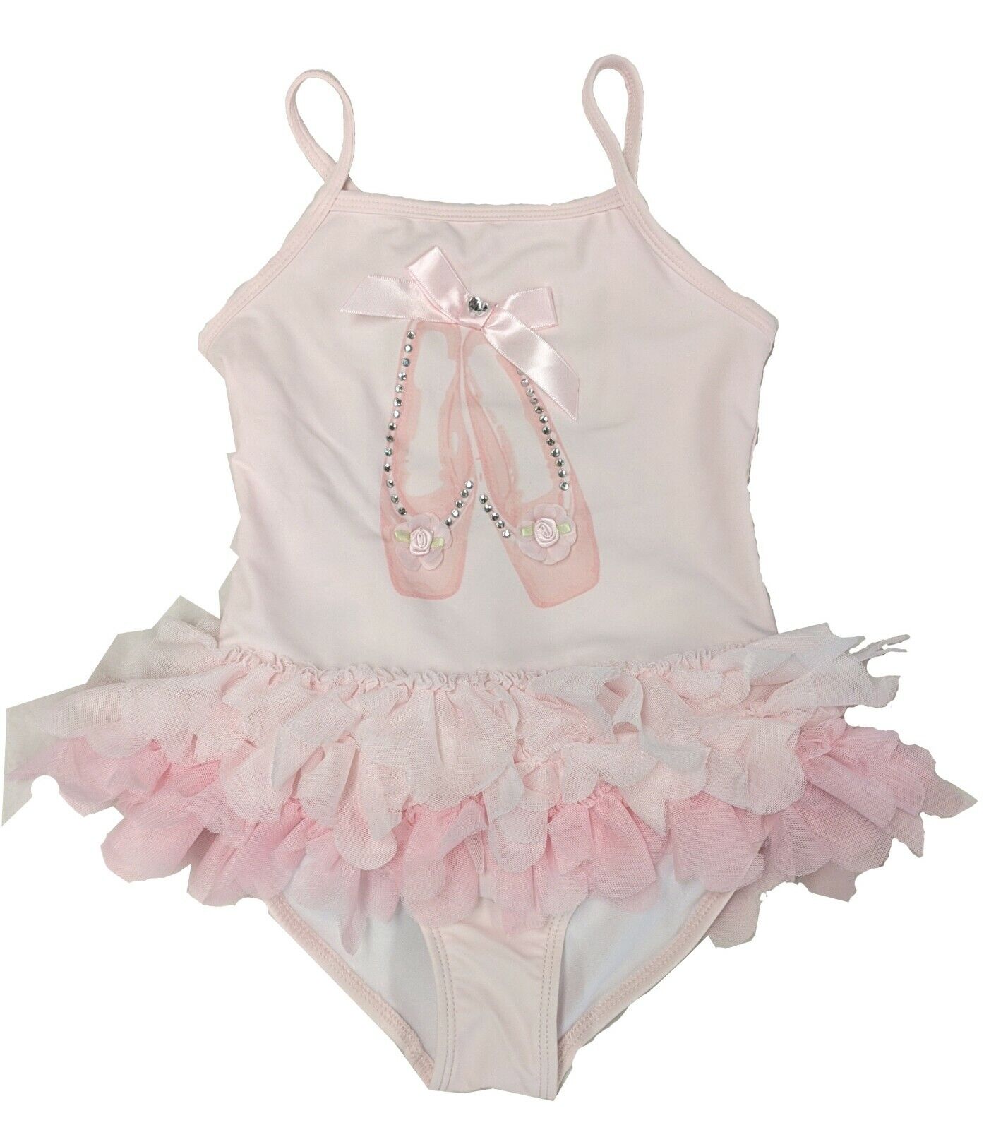 Biscotti Girl's UPF 50 One Piece Swimsuit Pink (Ballet Slippers)
