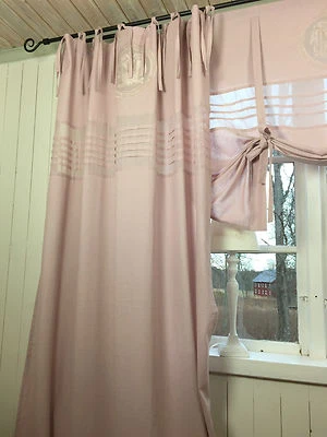 Vorhang Gardine MATHILDE MAUVE 115x240 altrosa 2 Stück LillaBelle Landhaus  - Bild 1 von 4