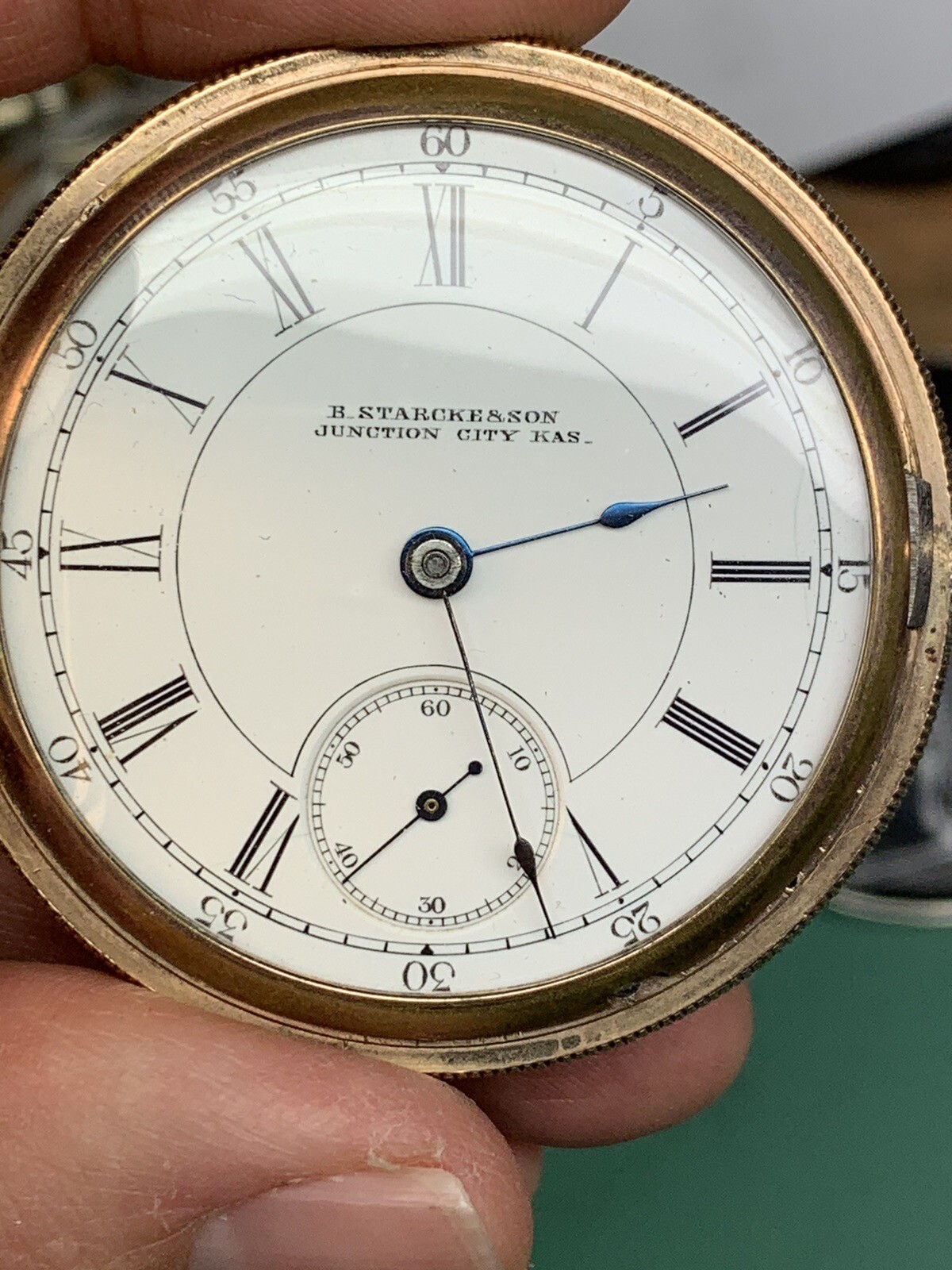 Antique B Starcke & Son Pocket Watch 18S Aurora Watch Co Circa 1885 eBay