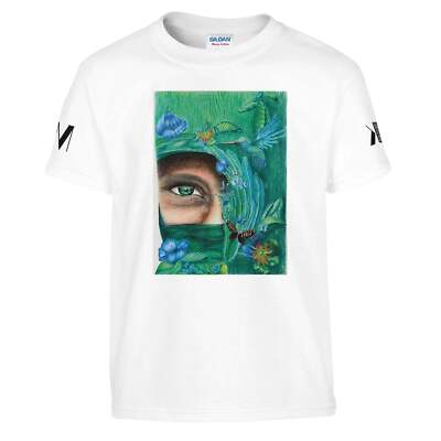 Klassisches Rundhals-T-Shirt für Kinder | Gildan  5000B, Grünes Auge