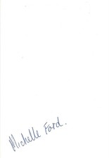 Michelle Ford "OS 1980" Autogramm signed 10x15 cm Karteikarte
