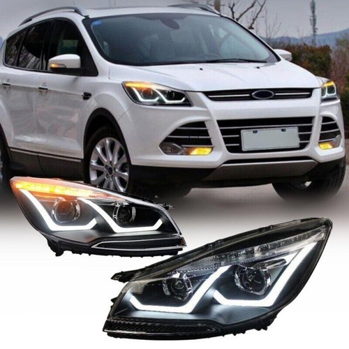 Upgrade For Ford Escape Kuga 2013-2016 LED Headlight DRL Turn Signal Head lamps - Picture 3 of 13