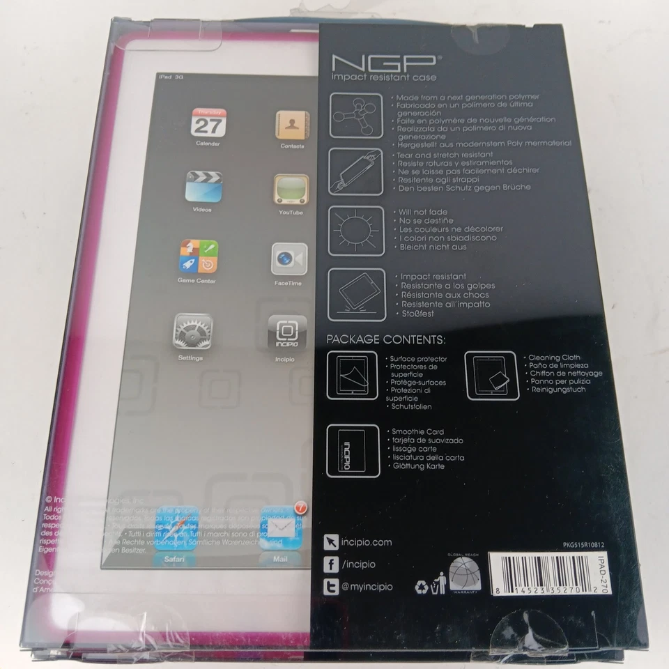 5 Count Incipio NGP Impact Resistant Case For Apple iPad 2 3rd And 4th Gen Pink - Image 4 of 4