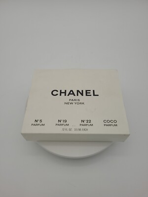 Chanel Four Pack Discontinued 3.5ml .12 Fl Oz Each No 5 19 22 Coco Parfum EDP 