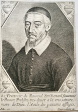 CLAUDE BERNARD DIT LE PAUPER PRIESTRE (1588-1641) PORTRAIT ENGRAVING of the 18th century